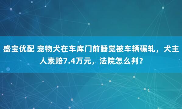 盛宝优配 宠物犬在车库门前睡觉被车辆碾轧，犬主人索赔7.4万元，法院怎么判？